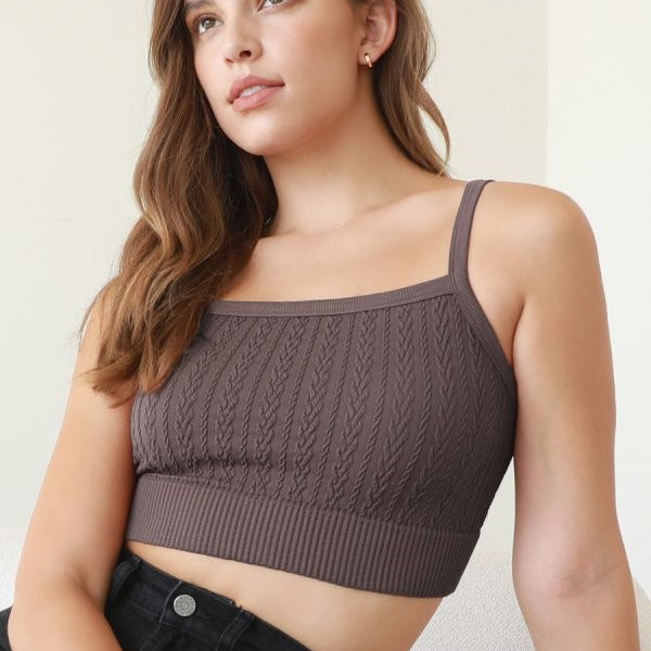 Cozy Cable Knit Bralette-Bras-Vixen Collection, Day Spa and Women's Boutique Located in Seattle, Washington