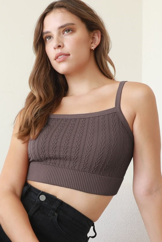 Cozy Cable Knit Bralette-Bras-Vixen Collection, Day Spa and Women's Boutique Located in Seattle, Washington