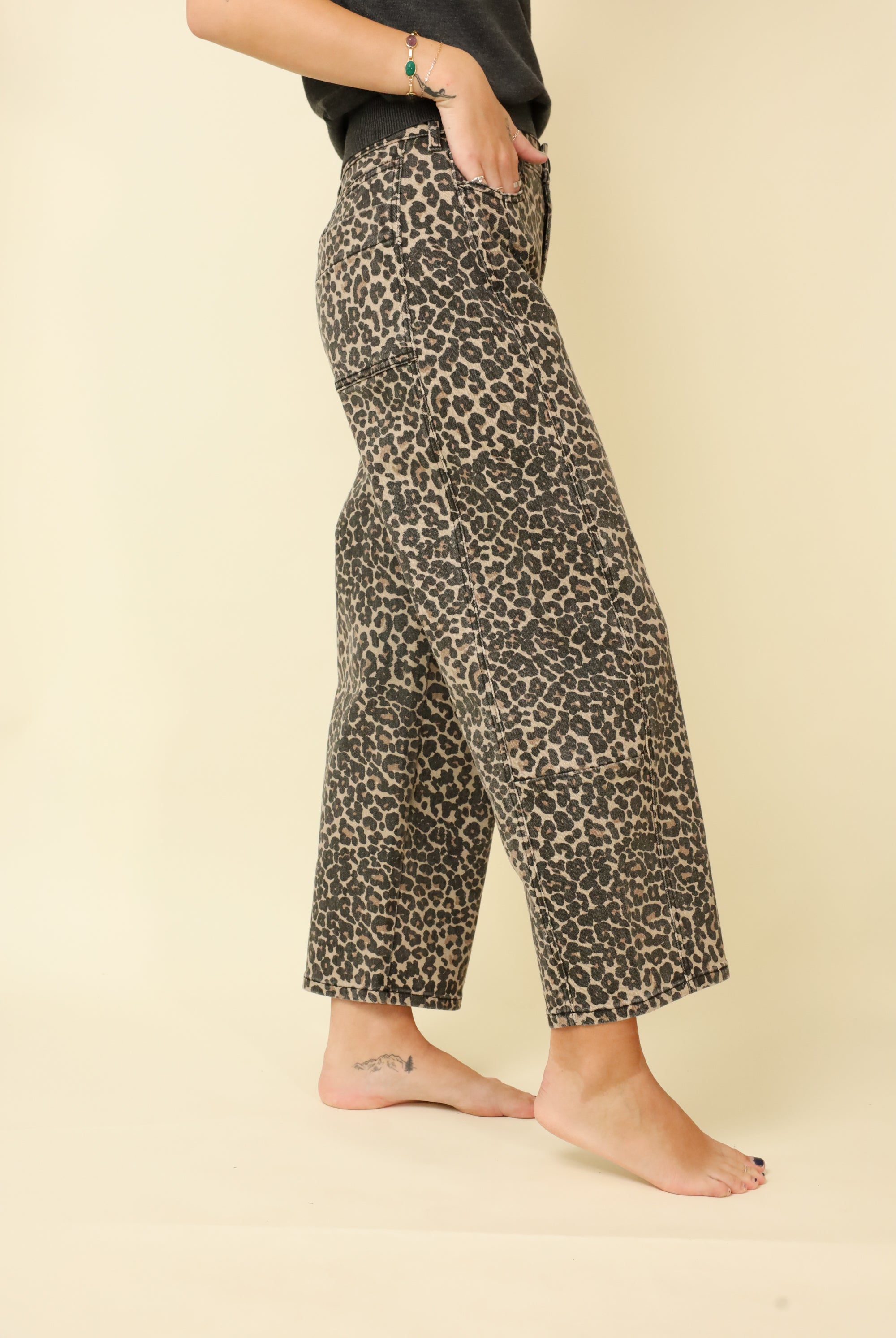 Animal Instinct Barrel Pants-Pants-Vixen Collection, Day Spa and Women's Boutique Located in Seattle, Washington