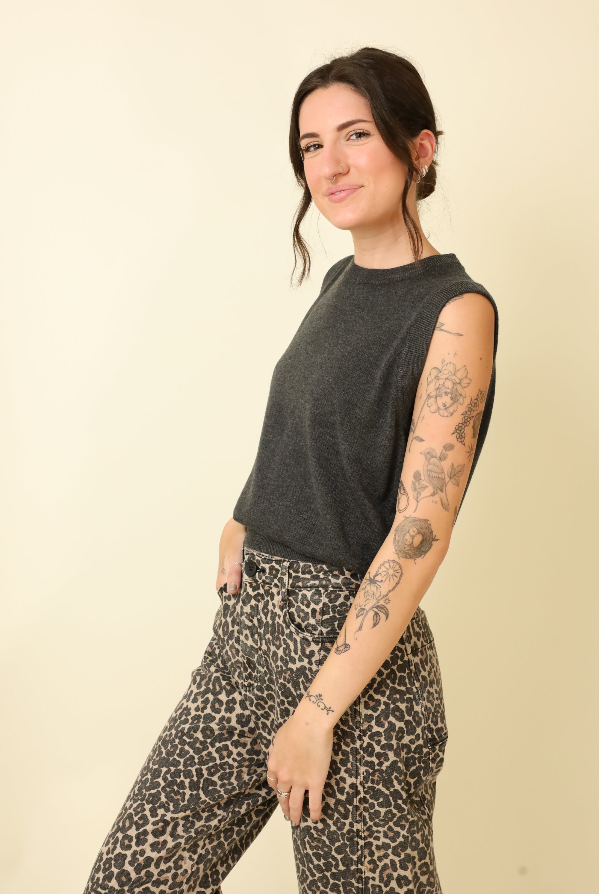 Stone & Merlot Vest-Sweaters-Vixen Collection, Day Spa and Women's Boutique Located in Seattle, Washington