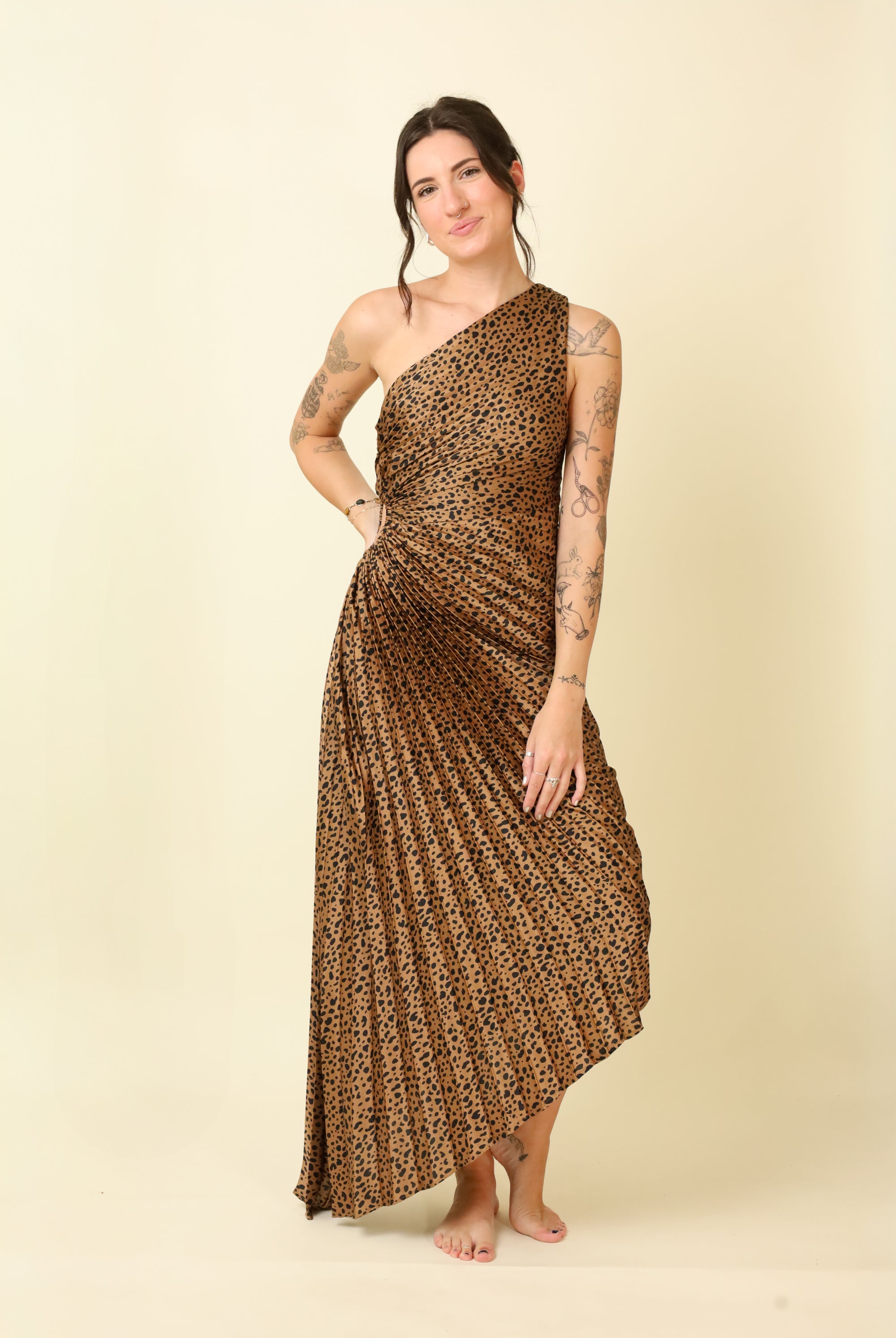 Sahara Nights Pleated Maxi Dress-Dresses-Vixen Collection, Day Spa and Women's Boutique Located in Seattle, Washington