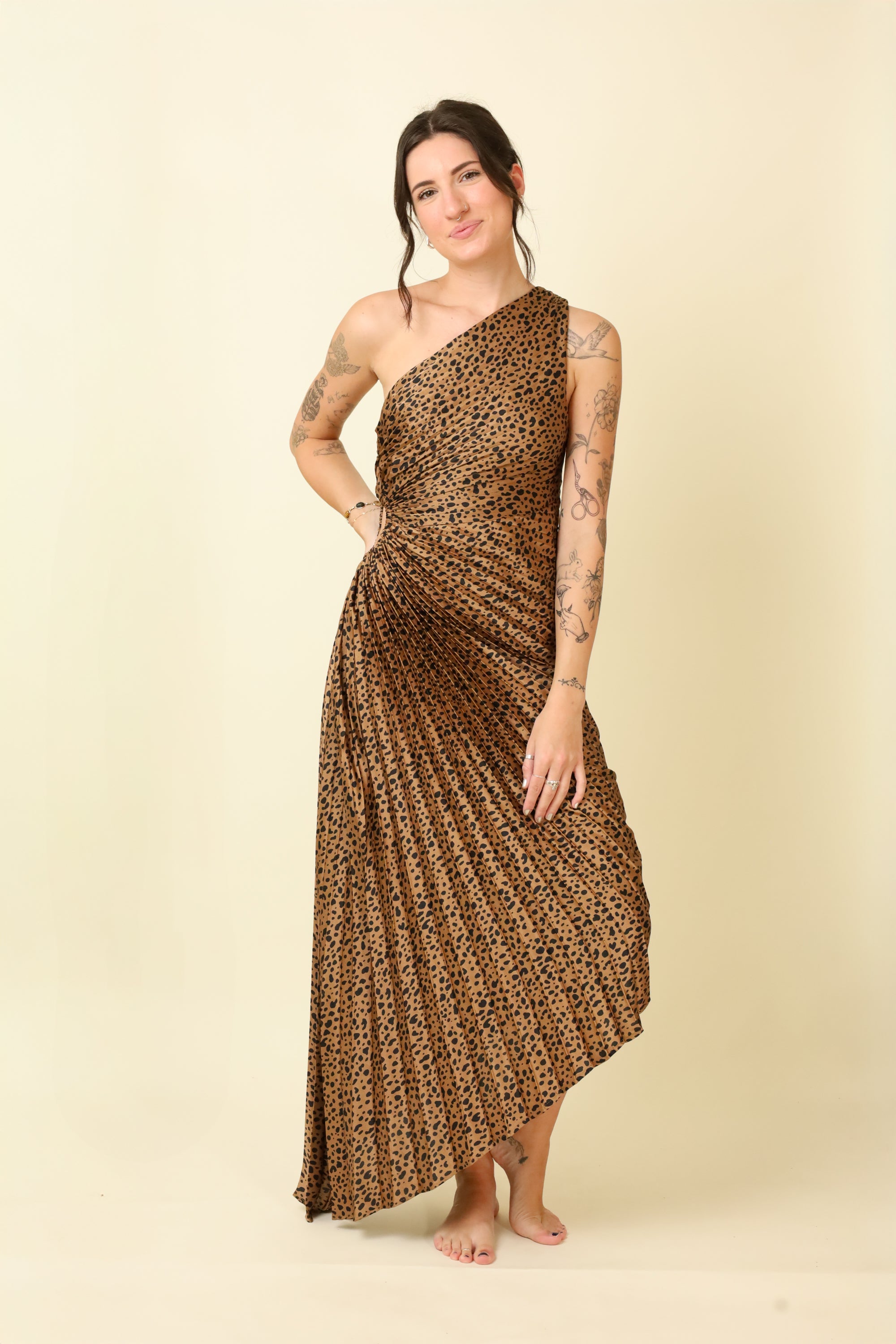 Sahara Nights Pleated Maxi Dress | Vixen Collection | Seattle, WA Brown/ Black / Medium Sahara Nights Pleated Maxi Dress | Vixen Collection | Seattle, WA Brown/ Black / Medium
