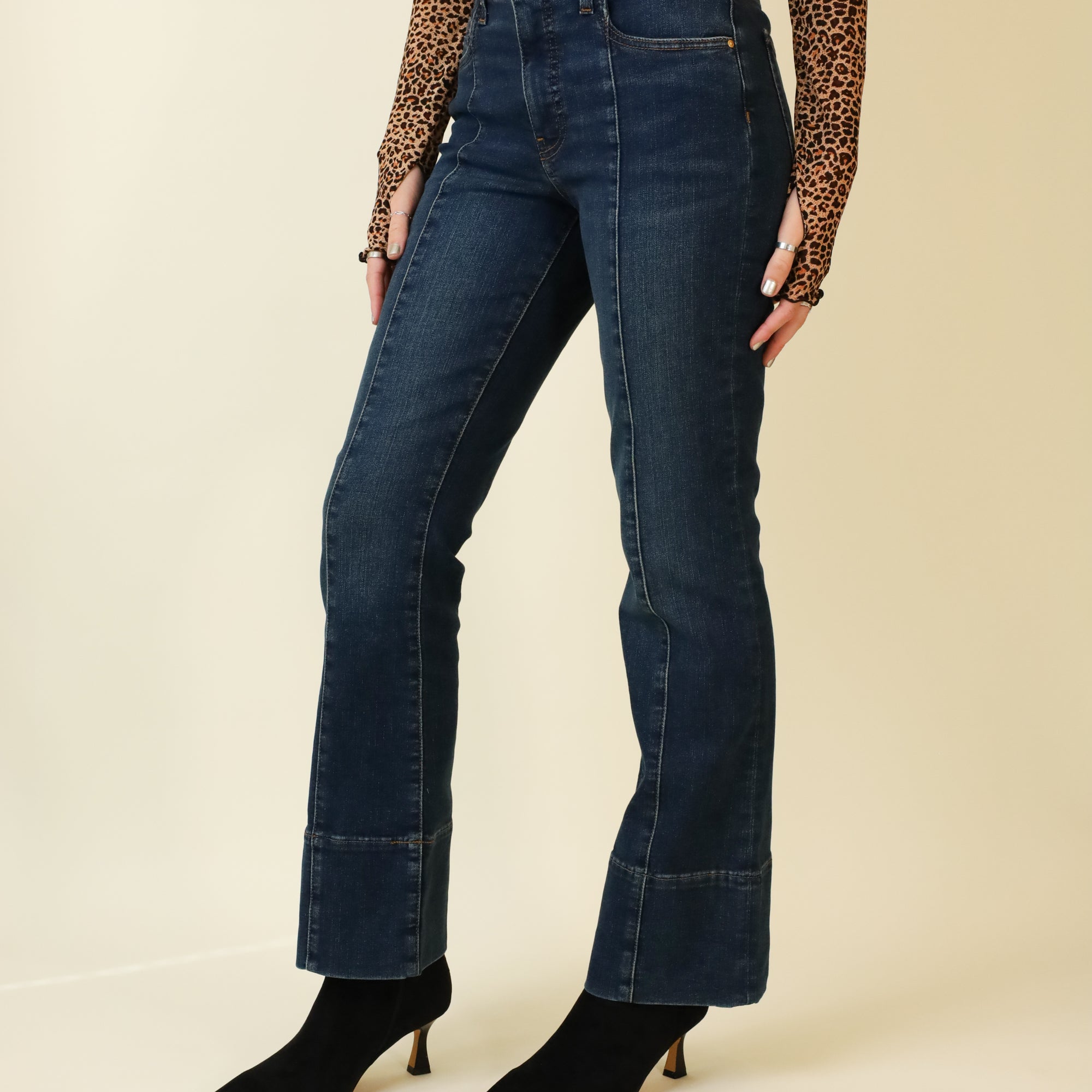 KUT Kelsey Fab Ab Flare Jeans-Denim-Vixen Collection, Day Spa and Women's Boutique Located in Seattle, Washington
