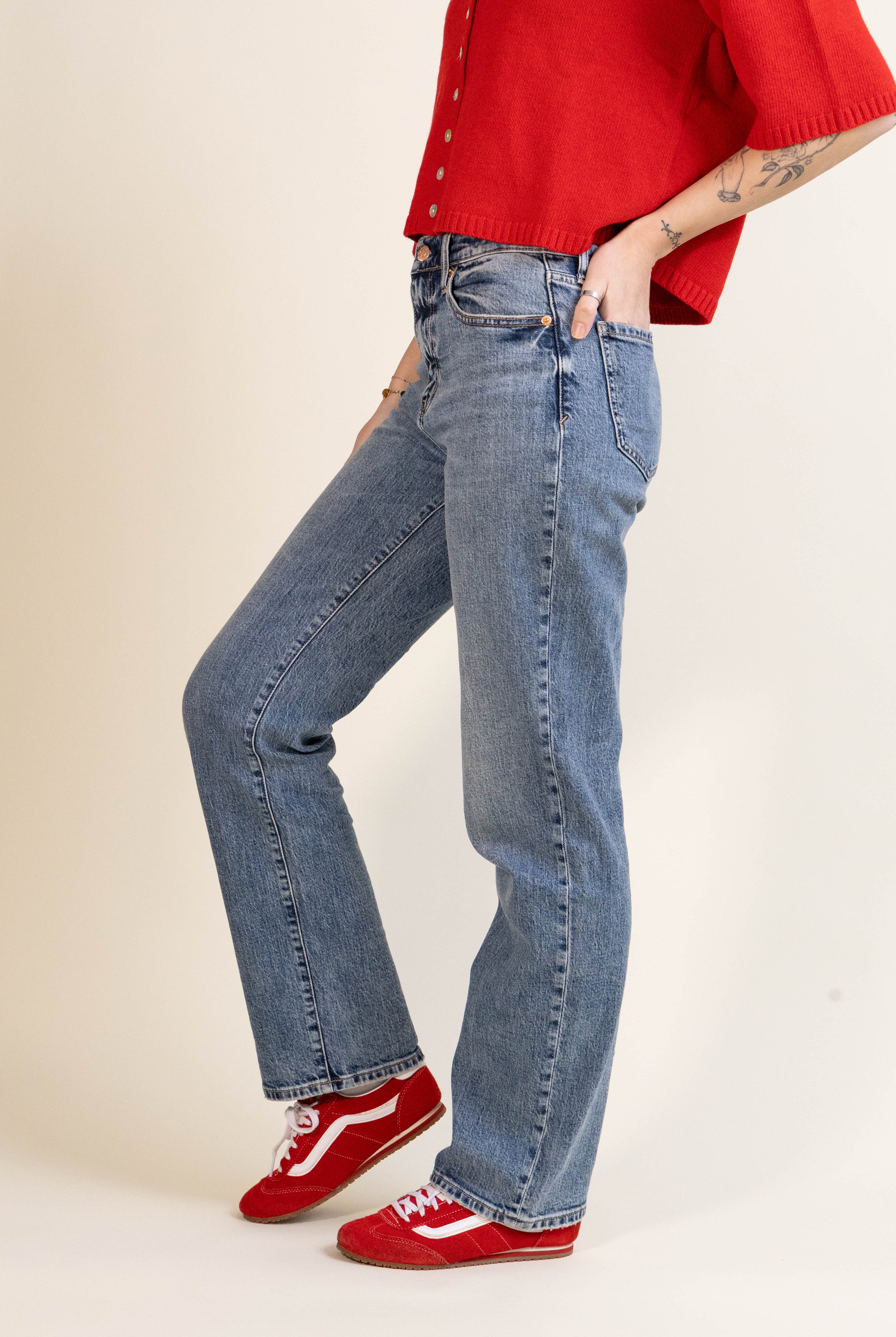 Sundaze High Rise Straight Leg-Denim-Vixen Collection, Day Spa and Women's Boutique Located in Seattle, Washington