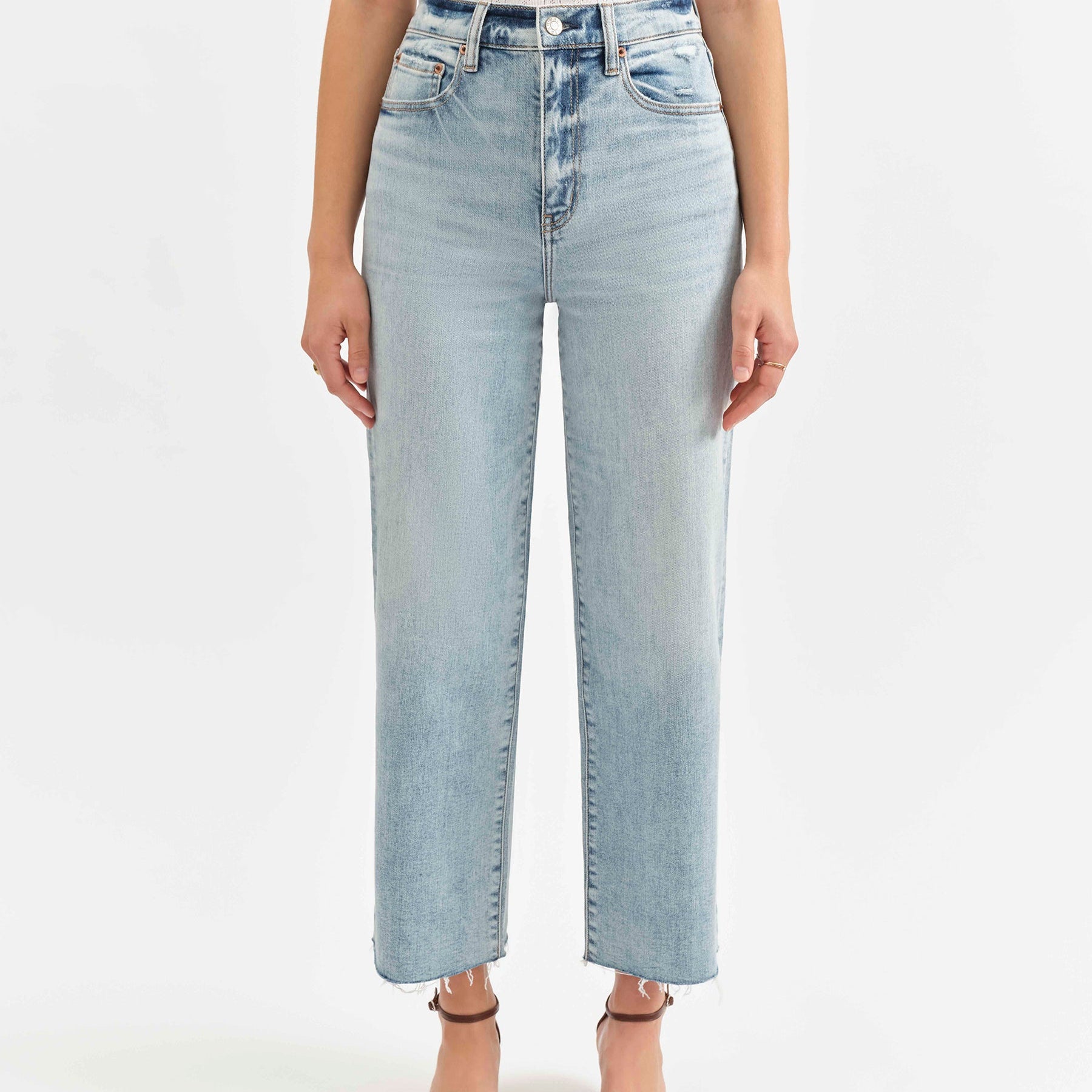 Daze Pleaser High Rise Wide Ankle Jeans-Denim-Vixen Collection, Day Spa and Women's Boutique Located in Seattle, Washington