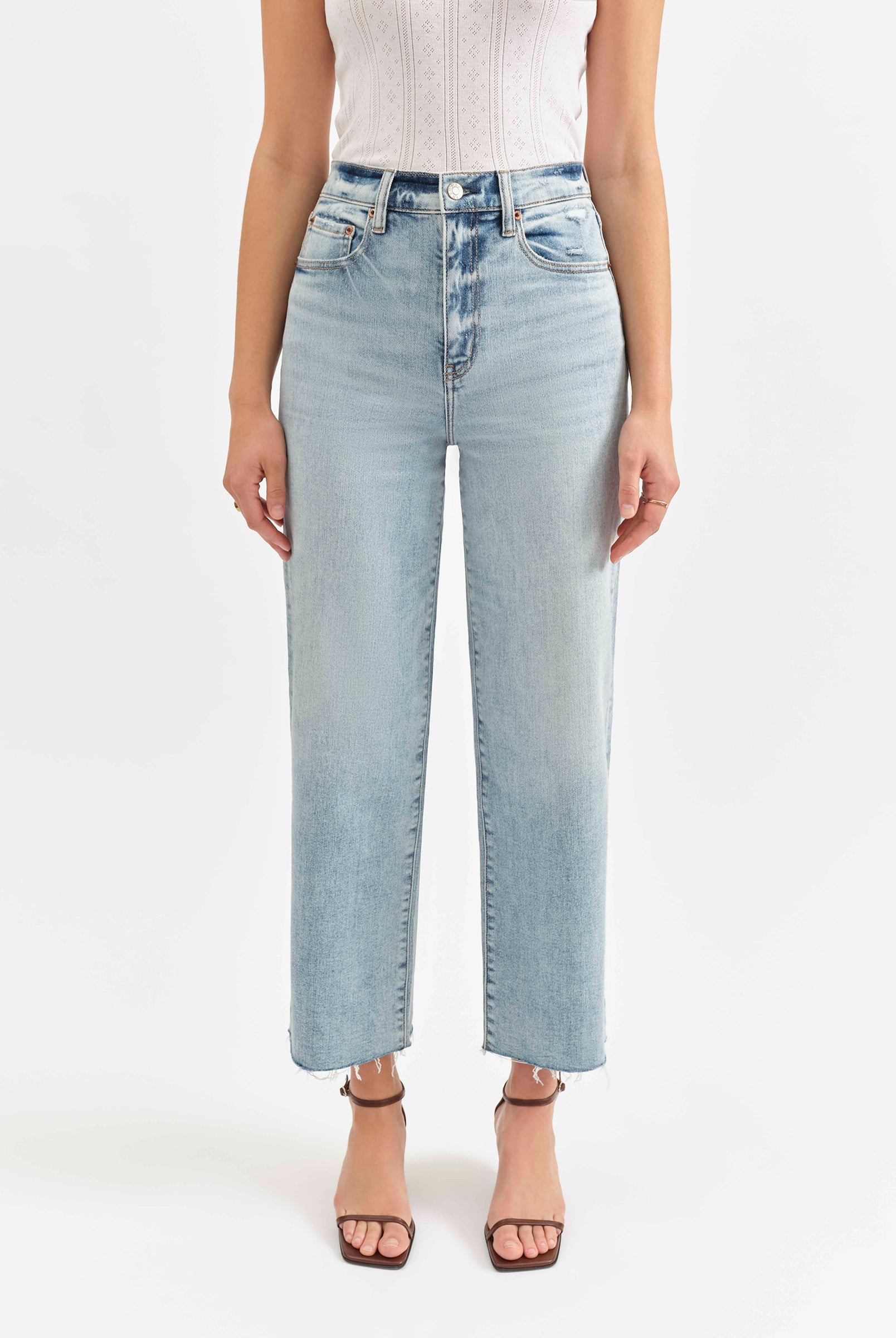 Daze Pleaser High Rise Wide Ankle Jeans-Denim-Vixen Collection, Day Spa and Women's Boutique Located in Seattle, Washington