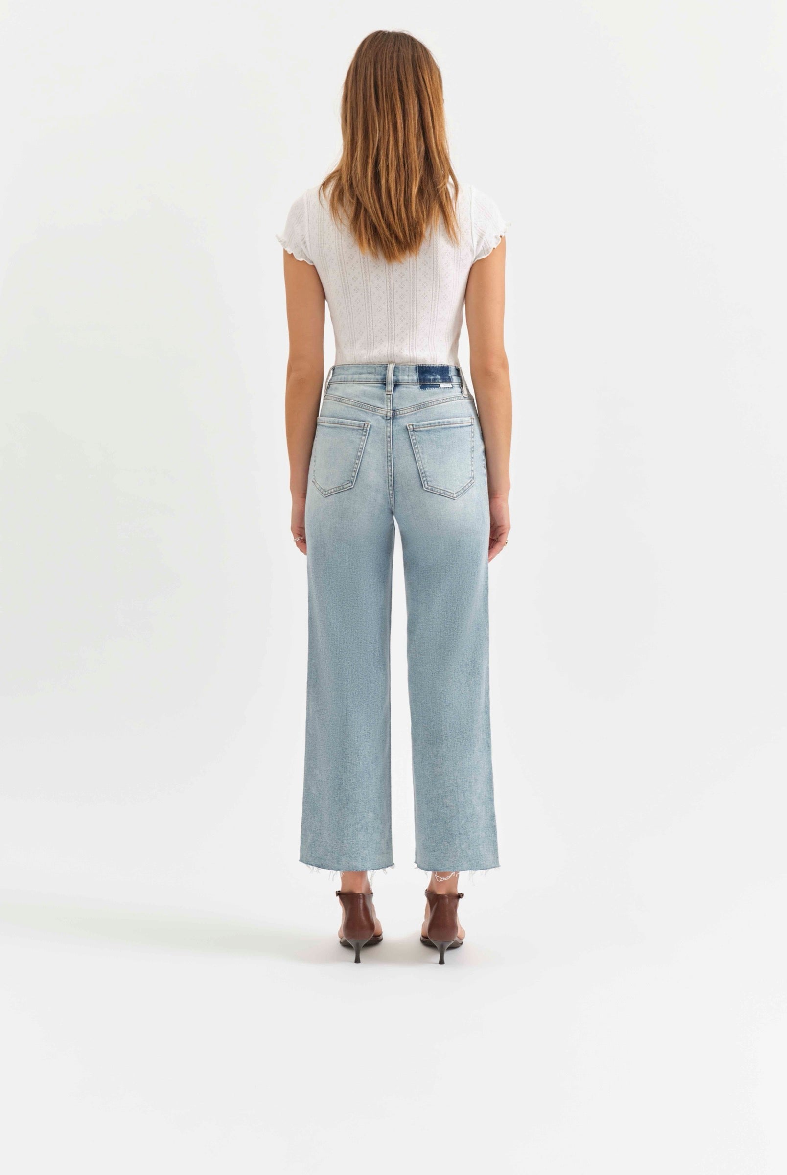 Daze Pleaser High Rise Wide Ankle Jeans-Denim-Vixen Collection, Day Spa and Women's Boutique Located in Seattle, Washington