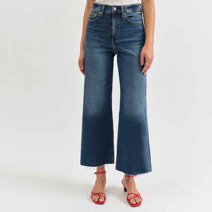 Daze Pleaser High Rise Wide Ankle Jeans-Denim-Vixen Collection, Day Spa and Women's Boutique Located in Seattle, Washington