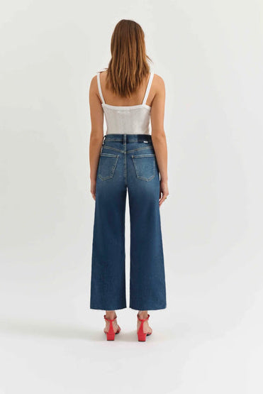 Daze Pleaser High Rise Wide Ankle Jeans-Denim-Vixen Collection, Day Spa and Women's Boutique Located in Seattle, Washington