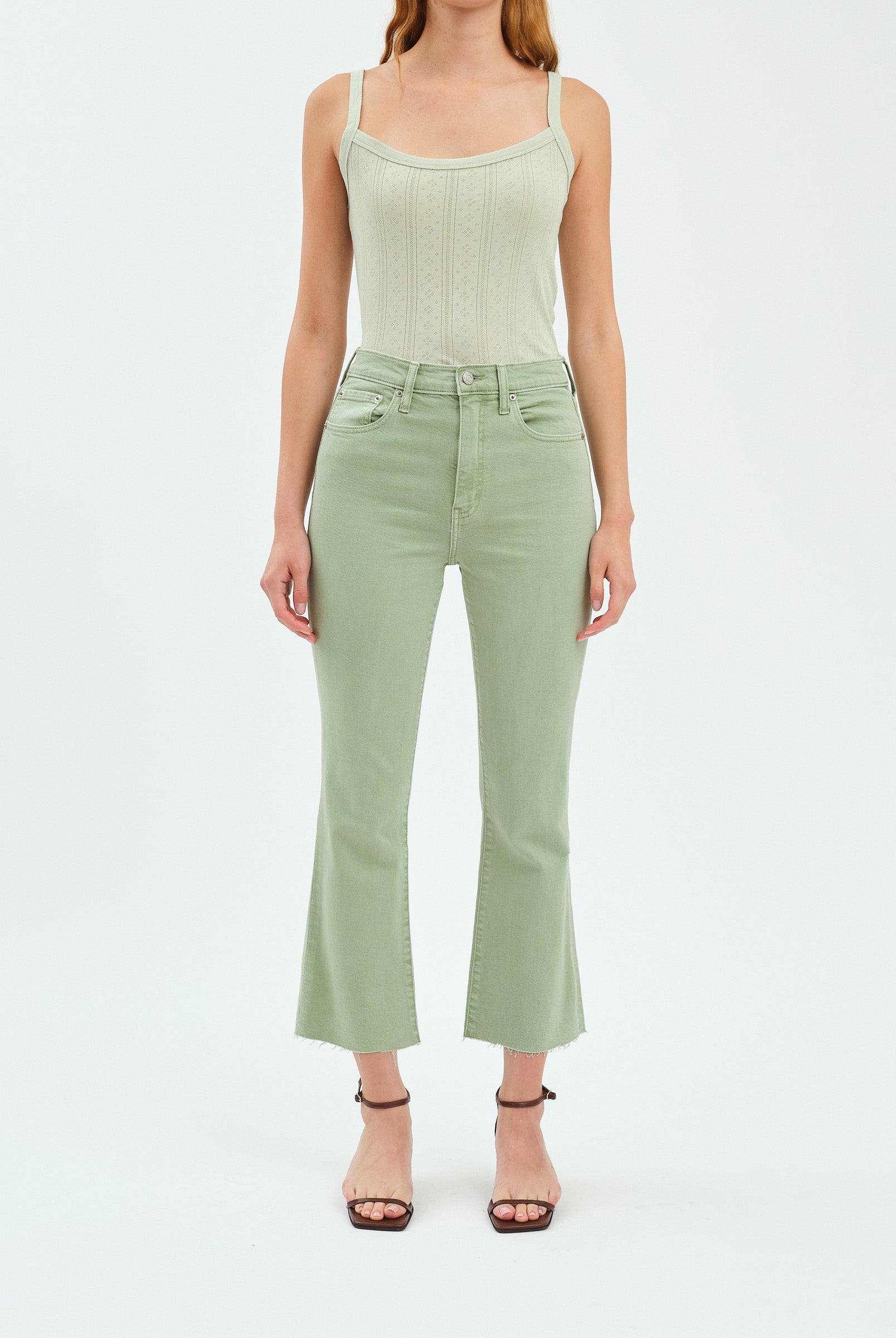 Shy Girl Crop Flare Jeans-Denim-Vixen Collection, Day Spa and Women's Boutique Located in Seattle, Washington
