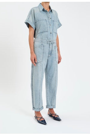 Villa Drawstring Barrel Leg-Denim-Vixen Collection, Day Spa and Women's Boutique Located in Seattle, Washington
