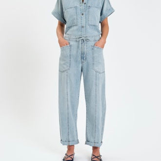 Villa Drawstring Barrel Leg-Denim-Vixen Collection, Day Spa and Women's Boutique Located in Seattle, Washington