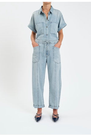 Villa Drawstring Barrel Leg-Denim-Vixen Collection, Day Spa and Women's Boutique Located in Seattle, Washington