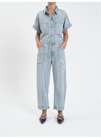 Villa Drawstring Barrel Leg-Denim-Vixen Collection, Day Spa and Women's Boutique Located in Seattle, Washington