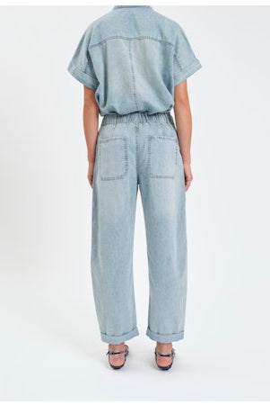 Villa Drawstring Barrel Leg-Denim-Vixen Collection, Day Spa and Women's Boutique Located in Seattle, Washington