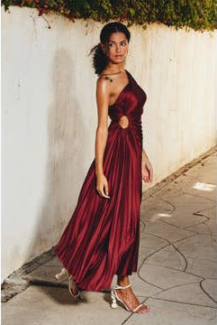 Valencia Pleated Maxi Dress-Dresses-Vixen Collection, Day Spa and Women's Boutique Located in Seattle, Washington