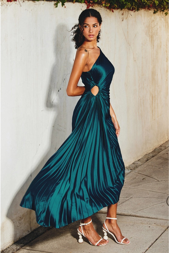 Valencia Pleated Maxi Dress-Dresses-Vixen Collection, Day Spa and Women's Boutique Located in Seattle, Washington
