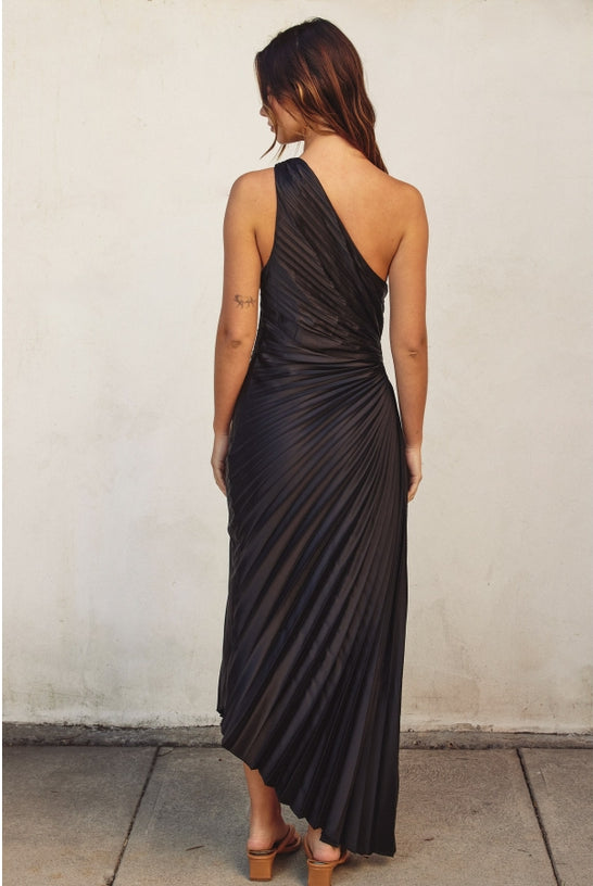 Valencia Pleated Maxi Dress-Dresses-Vixen Collection, Day Spa and Women's Boutique Located in Seattle, Washington