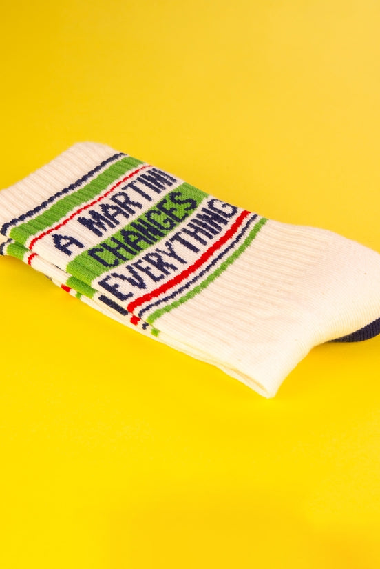 A Martini Changes Everything Gym Crew Socks-Socks-Vixen Collection, Day Spa and Women's Boutique Located in Seattle, Washington