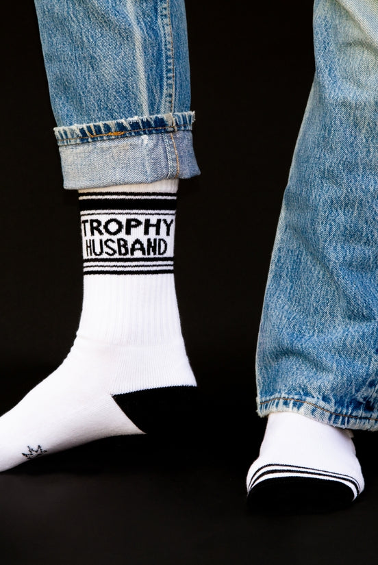 Trophy Husband Gym Crew Socks-Socks-Vixen Collection, Day Spa and Women's Boutique Located in Seattle, Washington