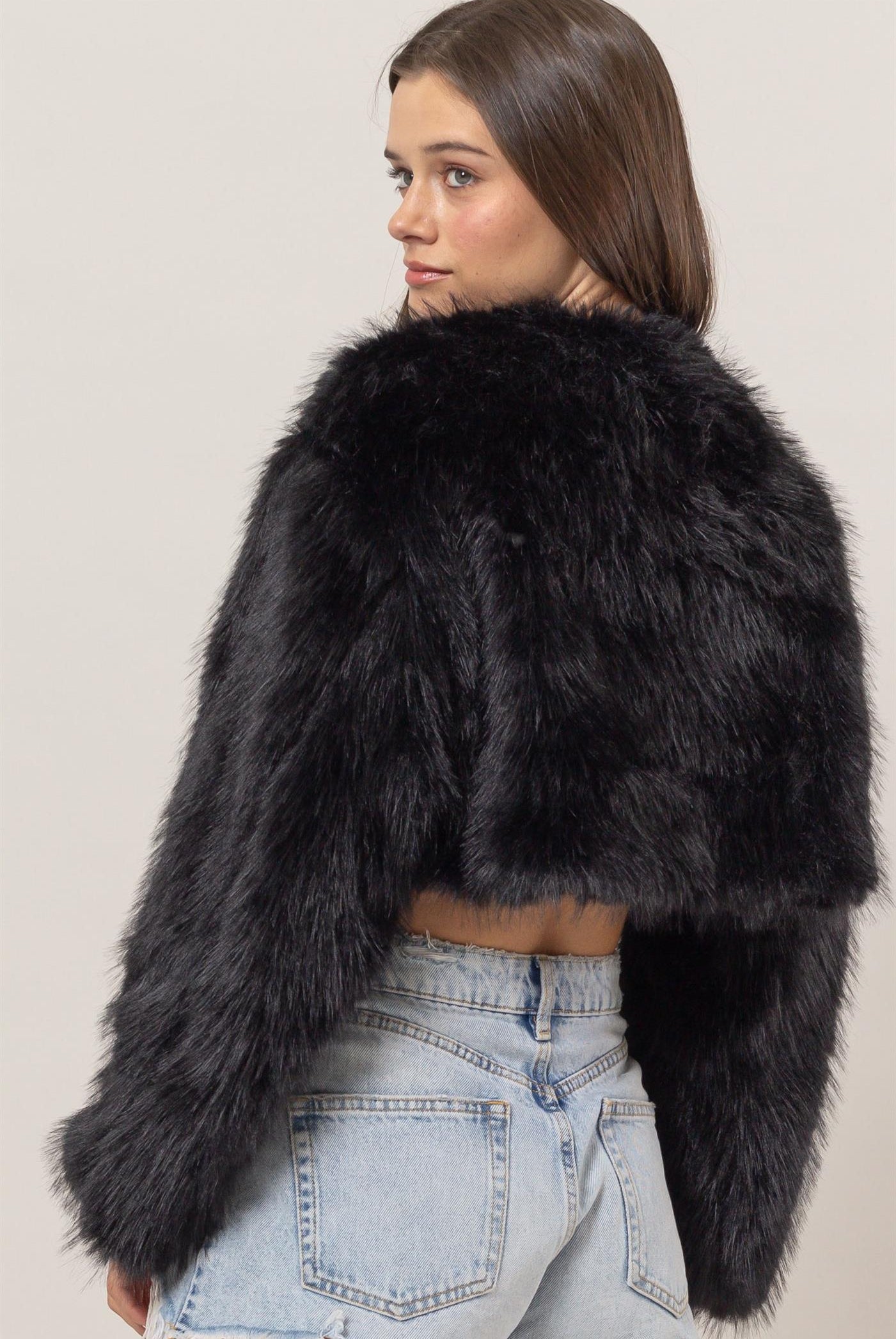 Nova Faux Fur Jacket-Jackets-Vixen Collection, Day Spa and Women's Boutique Located in Seattle, Washington