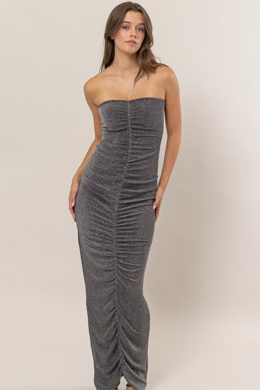 Women's Strapless Glitter Dress | Vixen Collection | Seattle, Wa Silver / Small Women's Strapless Glitter Dress | Vixen Collection | Seattle, Wa Silver / Small
