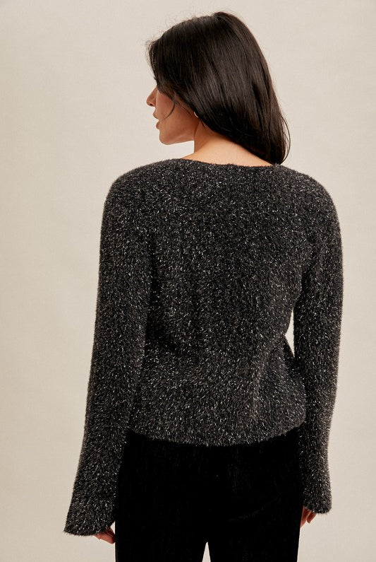 Sweet Nothing Eyelash Cardigan-Sweaters-Vixen Collection, Day Spa and Women's Boutique Located in Seattle, Washington