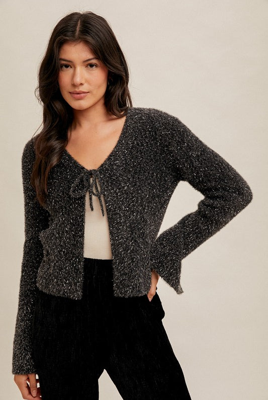Sweet Nothing Eyelash Cardigan-Sweaters-Vixen Collection, Day Spa and Women's Boutique Located in Seattle, Washington