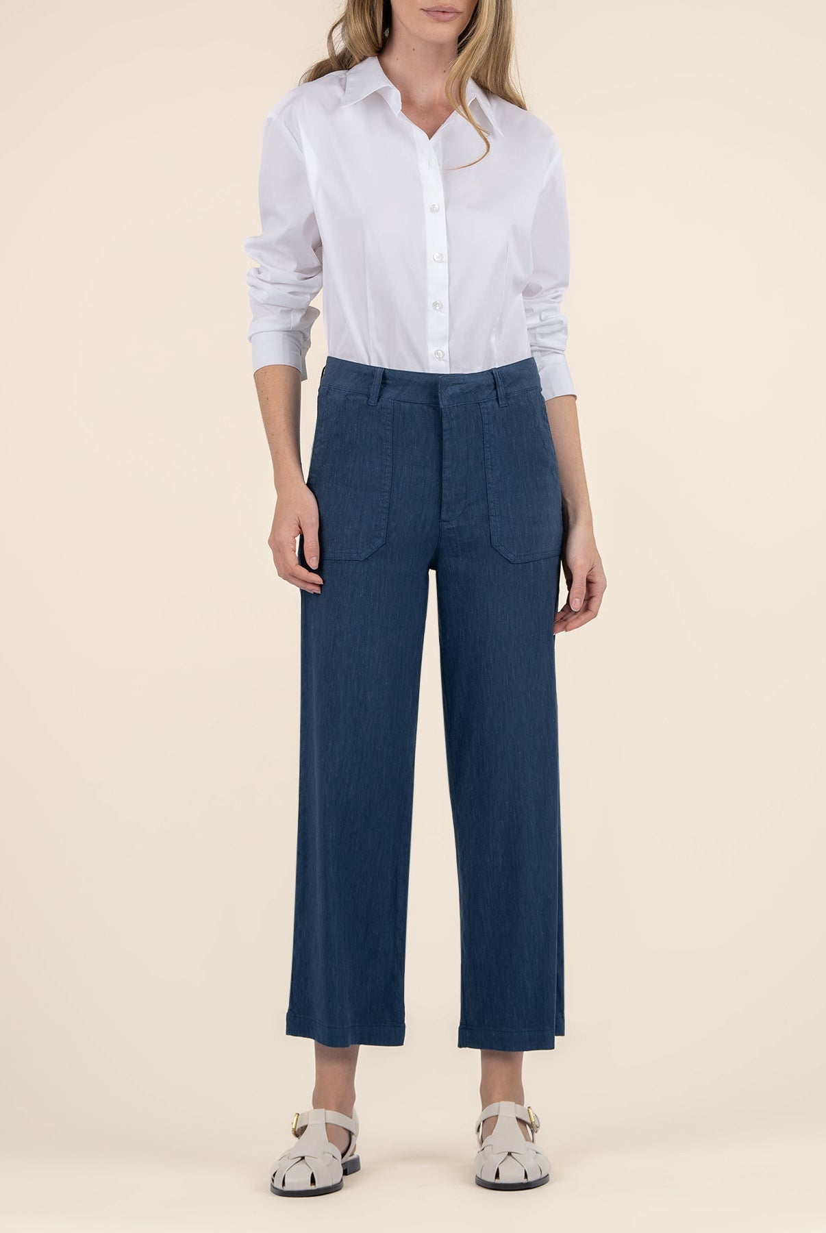 KUT Topaz Linen Wide Leg Pants-Pants-Vixen Collection, Day Spa and Women's Boutique Located in Seattle, Washington