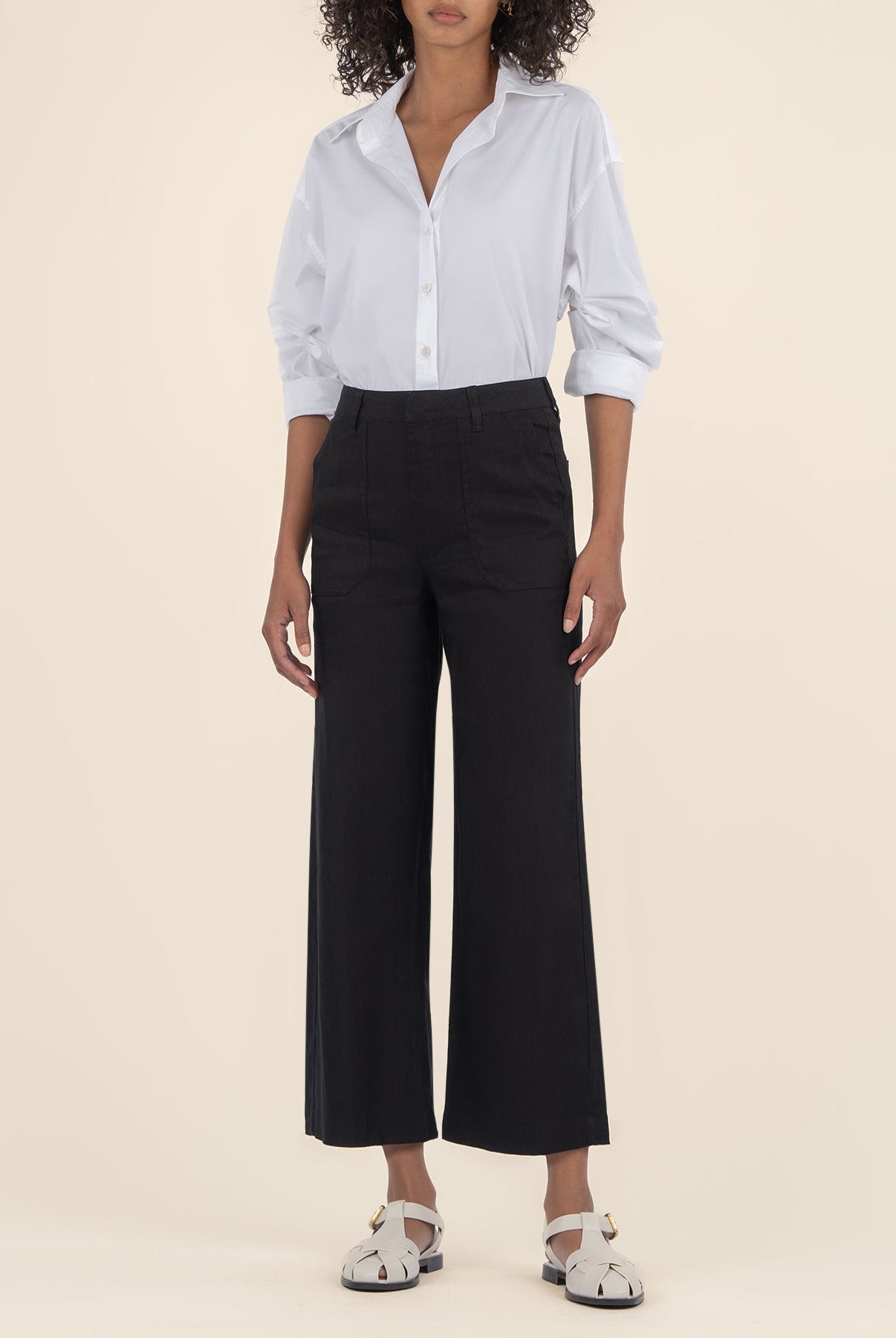 KUT Topaz Linen Wide Leg Pants-Pants-Vixen Collection, Day Spa and Women's Boutique Located in Seattle, Washington