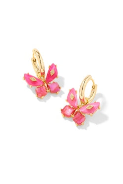 Bianca Butterfly Huggie Earrings-Earrings-Vixen Collection, Day Spa and Women's Boutique Located in Seattle, Washington