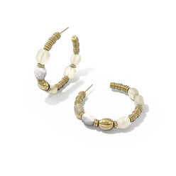 Melody Beaded Hoop Earrings-Earrings-Vixen Collection, Day Spa and Women's Boutique Located in Seattle, Washington