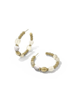 Melody Beaded Hoop Earrings-Earrings-Vixen Collection, Day Spa and Women's Boutique Located in Seattle, Washington