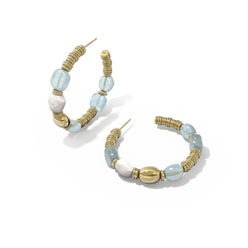Melody Beaded Hoop Earrings-Earrings-Vixen Collection, Day Spa and Women's Boutique Located in Seattle, Washington
