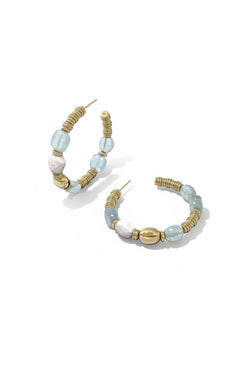 Melody Beaded Hoop Earrings-Earrings-Vixen Collection, Day Spa and Women's Boutique Located in Seattle, Washington