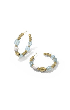 Melody Beaded Hoop Earrings-Earrings-Vixen Collection, Day Spa and Women's Boutique Located in Seattle, Washington
