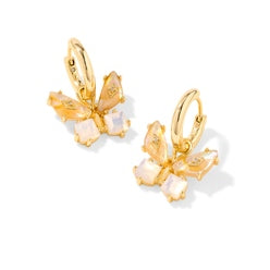 Bianca Butterfly Huggie Earrings-Earrings-Vixen Collection, Day Spa and Women's Boutique Located in Seattle, Washington