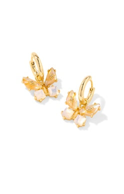Bianca Butterfly Huggie Earrings-Earrings-Vixen Collection, Day Spa and Women's Boutique Located in Seattle, Washington