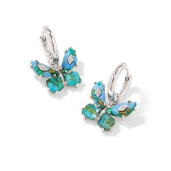 Bianca Butterfly Huggie Earrings-Earrings-Vixen Collection, Day Spa and Women's Boutique Located in Seattle, Washington