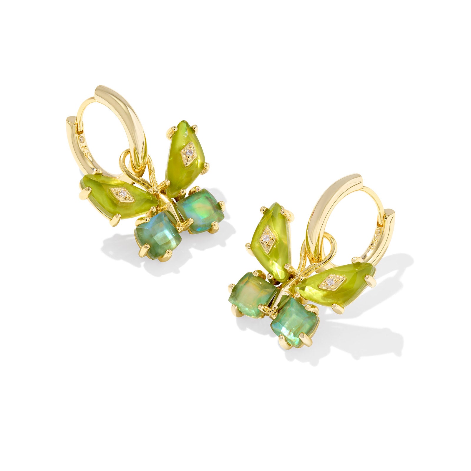 Bianca Butterfly Huggie Earrings-Earrings-Vixen Collection, Day Spa and Women's Boutique Located in Seattle, Washington