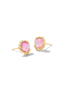 Brynne Shell Stud Earrings-Earrings-Vixen Collection, Day Spa and Women's Boutique Located in Seattle, Washington