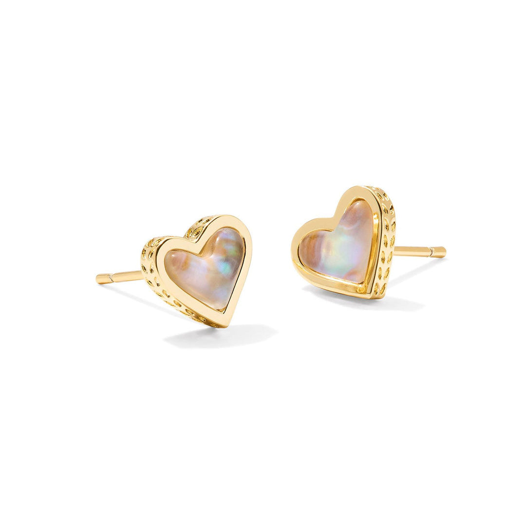 Framed Ari Heart Stud Earrings-Earrings-Vixen Collection, Day Spa and Women's Boutique Located in Seattle, Washington