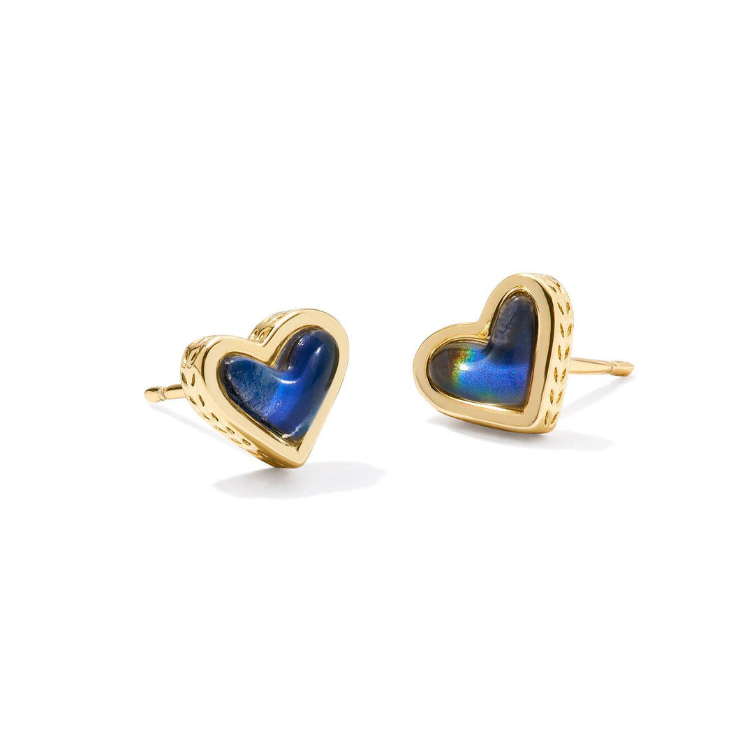 Framed Ari Heart Stud Earrings-Earrings-Vixen Collection, Day Spa and Women's Boutique Located in Seattle, Washington