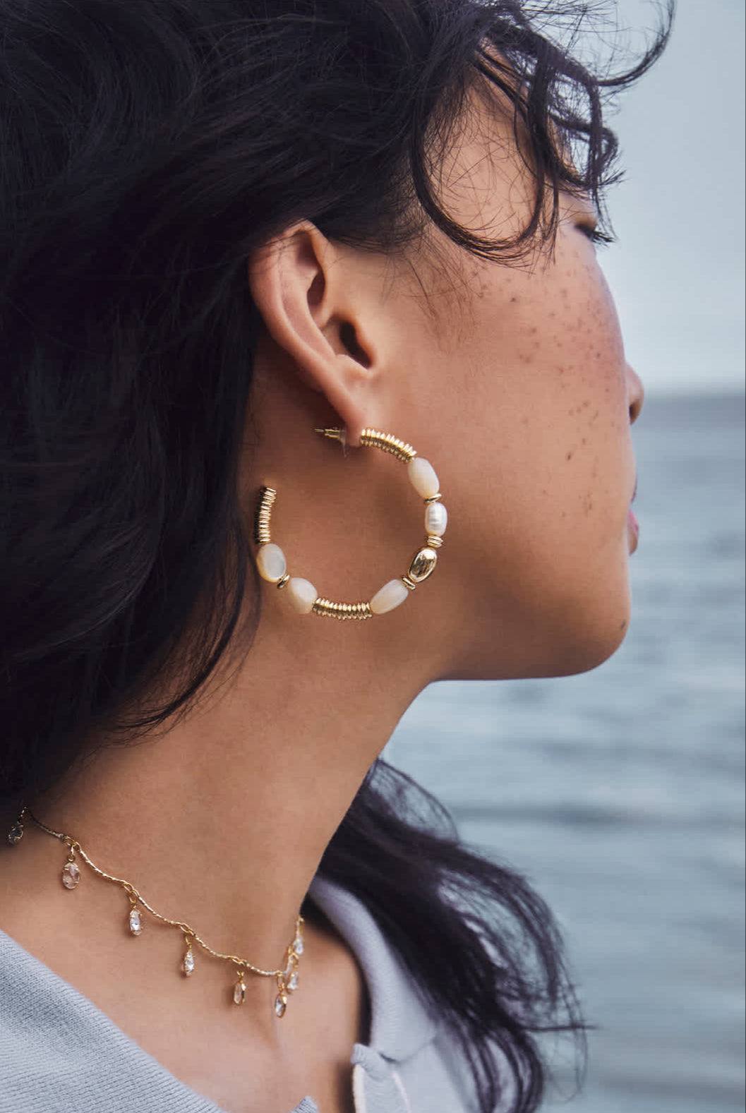 Melody Beaded Hoop Earrings-Earrings-Vixen Collection, Day Spa and Women's Boutique Located in Seattle, Washington