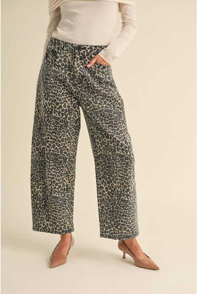 Animal Instinct Barrel Pants-Pants-Vixen Collection, Day Spa and Women's Boutique Located in Seattle, Washington