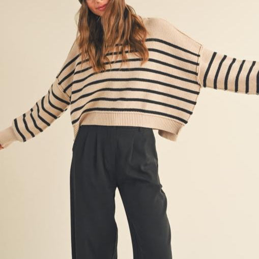 Winona Mock Neck Sweater-Sweaters-Vixen Collection, Day Spa and Women's Boutique Located in Seattle, Washington