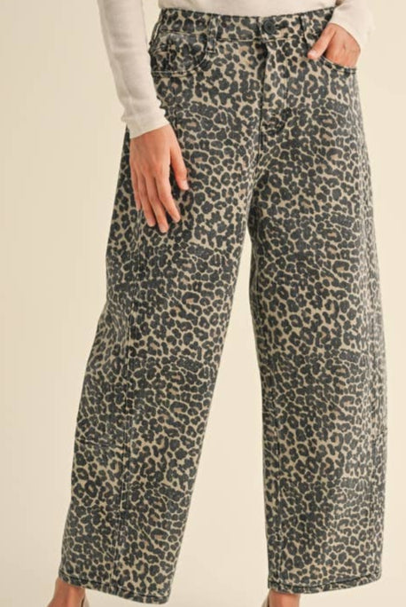 Animal Instinct Barrel Pants-Pants-Vixen Collection, Day Spa and Women's Boutique Located in Seattle, Washington
