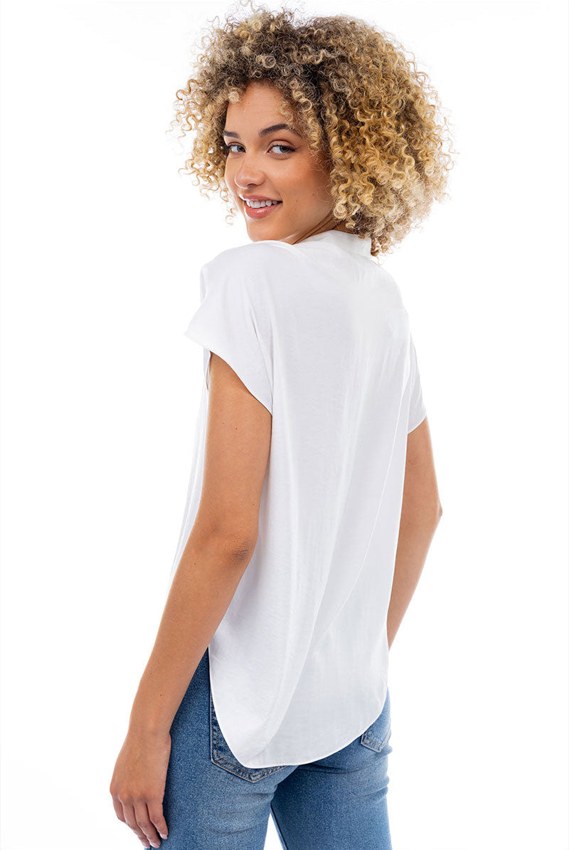 Mindy Top Naturals-Short Sleeves-Vixen Collection, Day Spa and Women's Boutique Located in Seattle, Washington