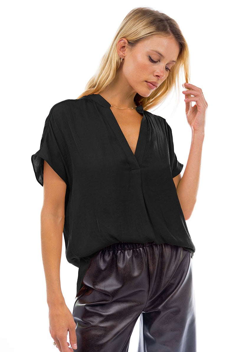 Mindy Top Naturals-Short Sleeves-Vixen Collection, Day Spa and Women's Boutique Located in Seattle, Washington