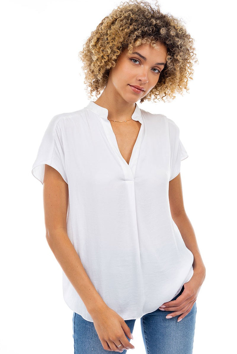 Mindy Top Naturals-Short Sleeves-Vixen Collection, Day Spa and Women's Boutique Located in Seattle, Washington
